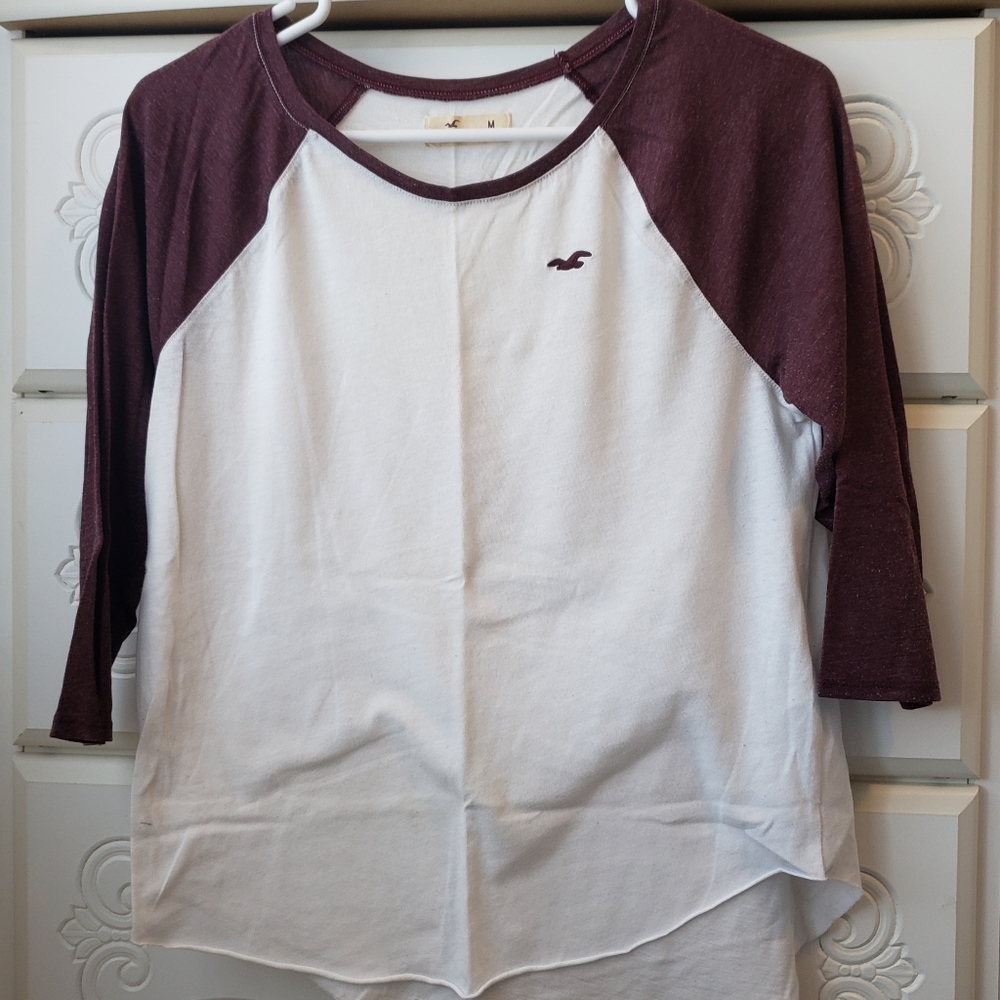 Maroon baseball tee